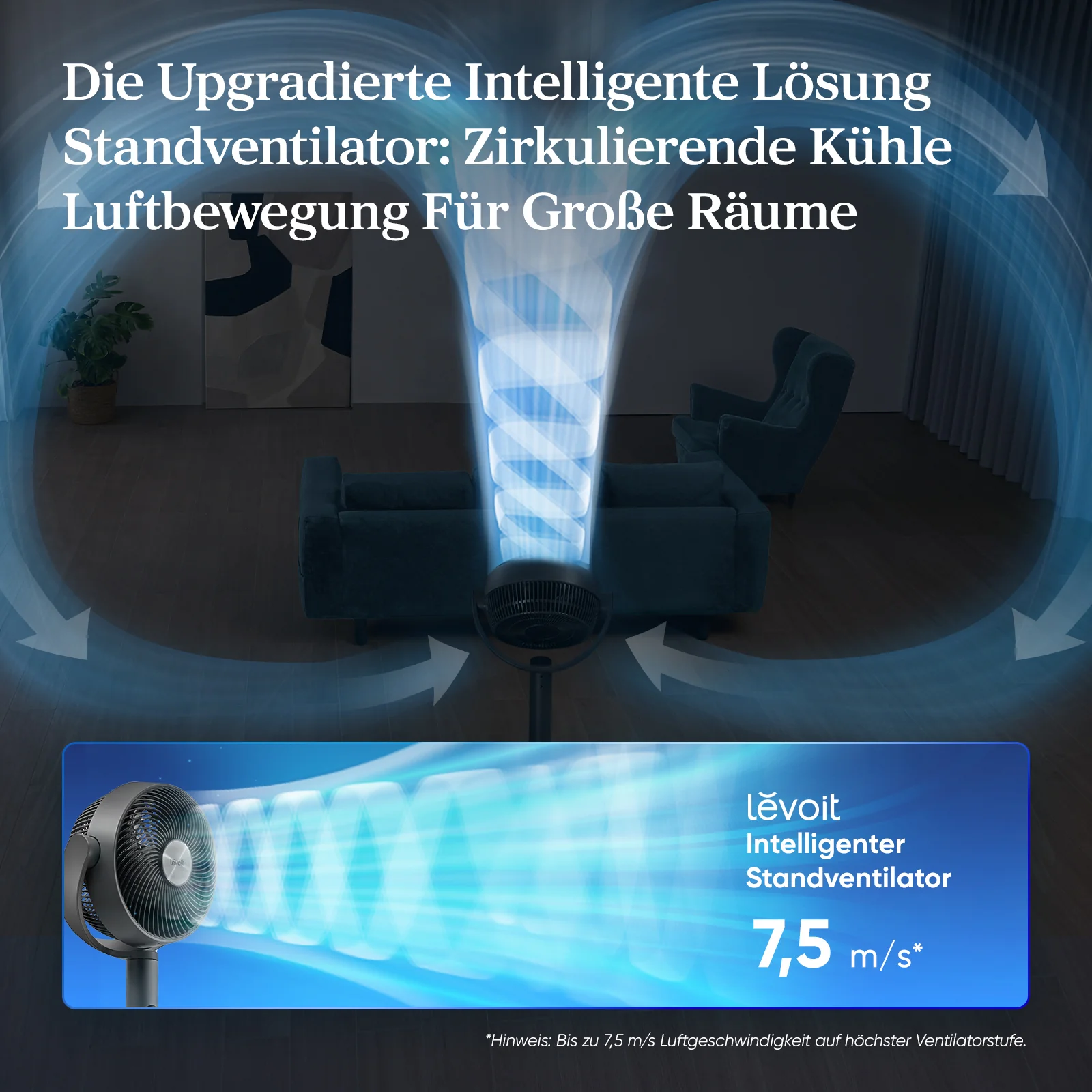 Levoit leiser Standventilator mit App-Steuerung - Image 7