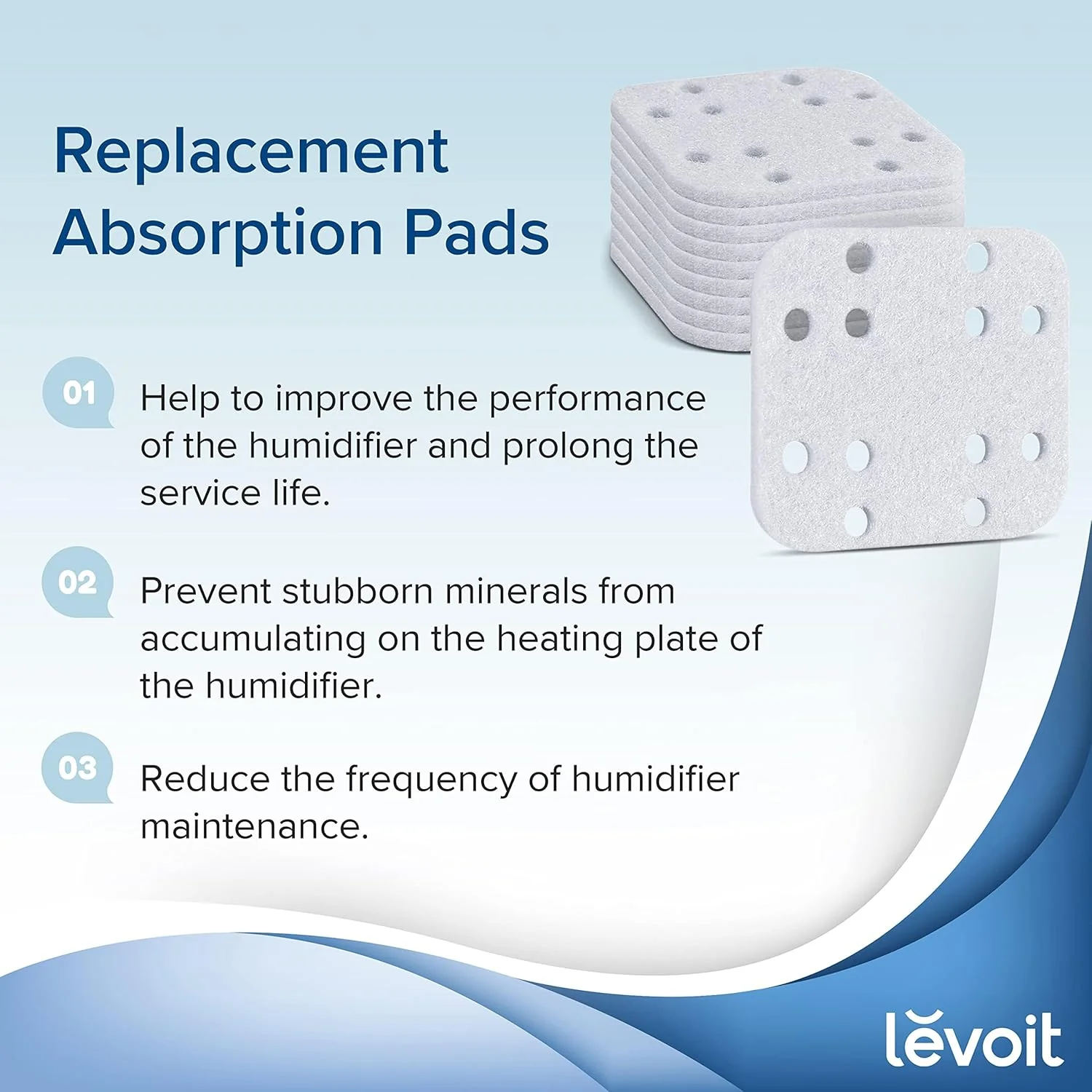Levoit 10er-Pack Entkalkungspads für die Luftbefeuchter OasisMist 450S und LV 600S - Image 3