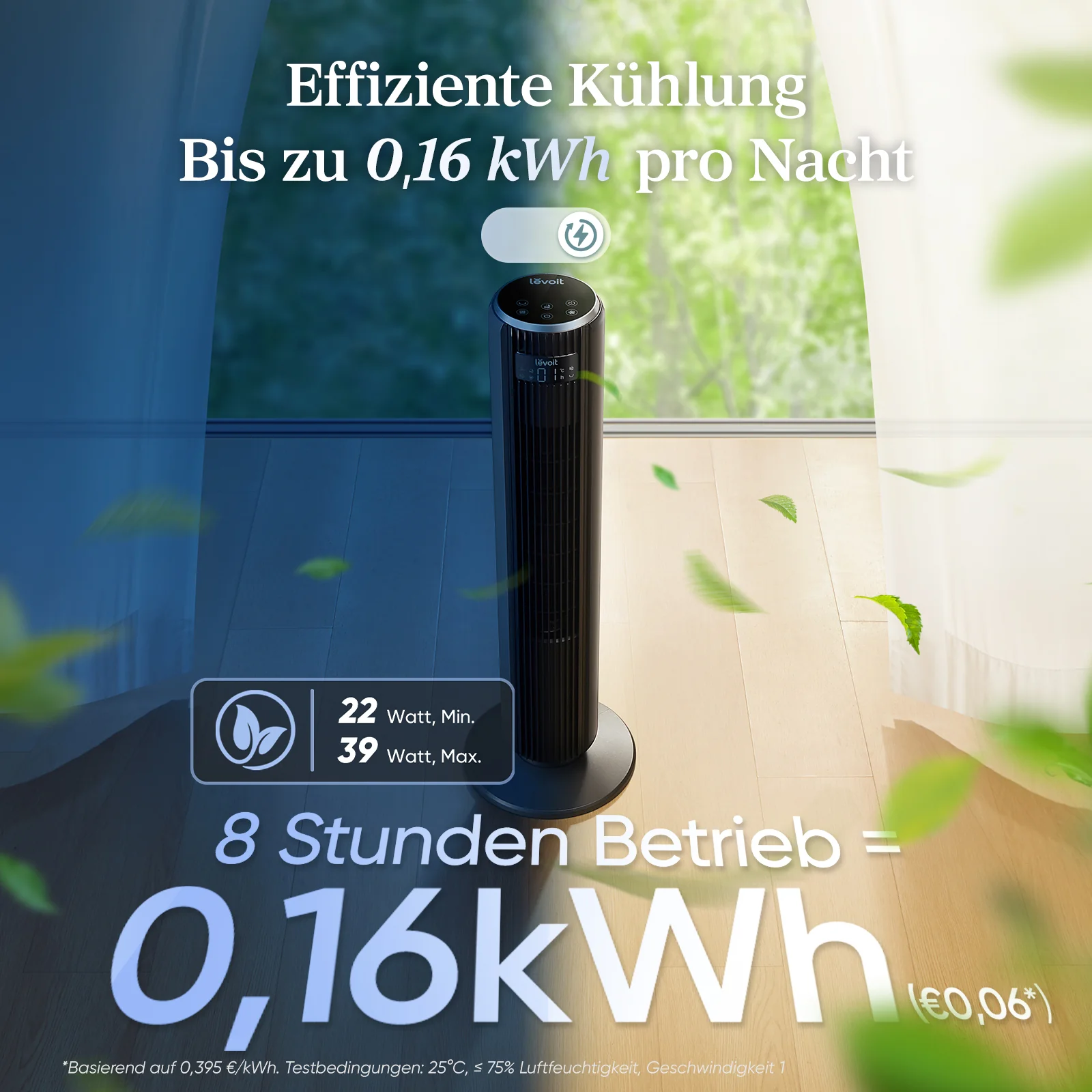 Levoit Turmventilator 36AC – Leiser Säulenventilator mit Schlafmodus & Fernbedienung | Mattgrau - Image 4