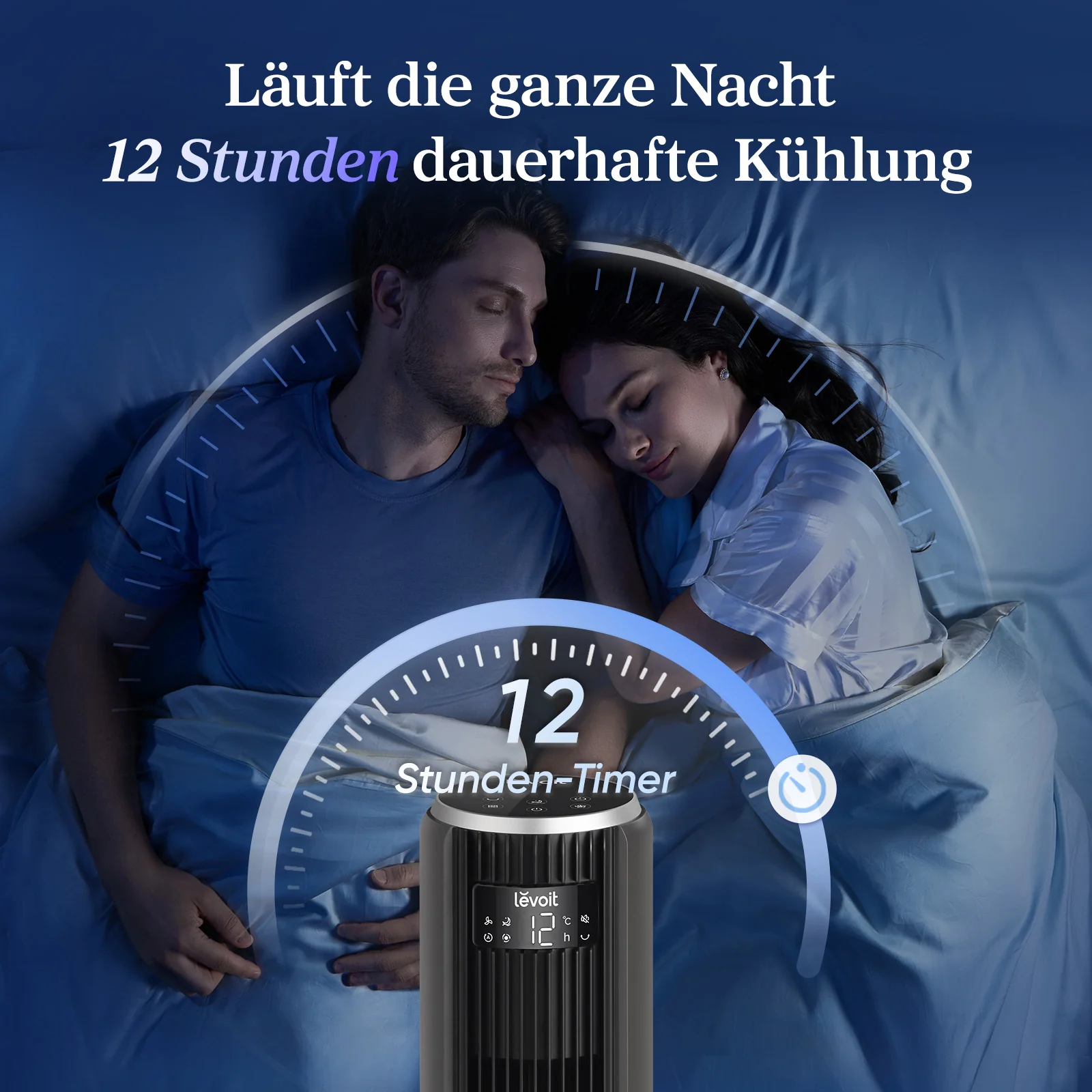 Levoit Turmventilator 36AC – Leiser Säulenventilator mit Schlafmodus & Fernbedienung | Mattgrau - Image 5