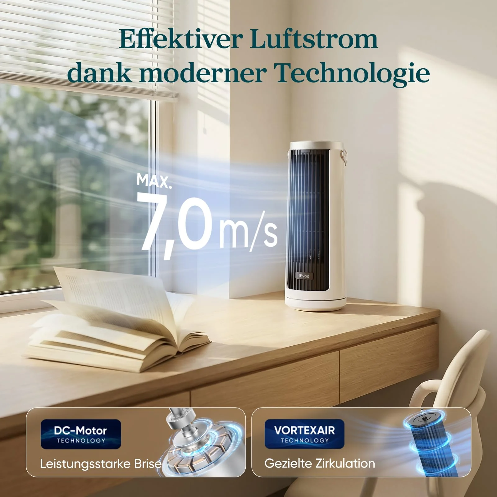 Levoit Windi Tischventilator für Schreibtisch & Nachttisch - Image 3